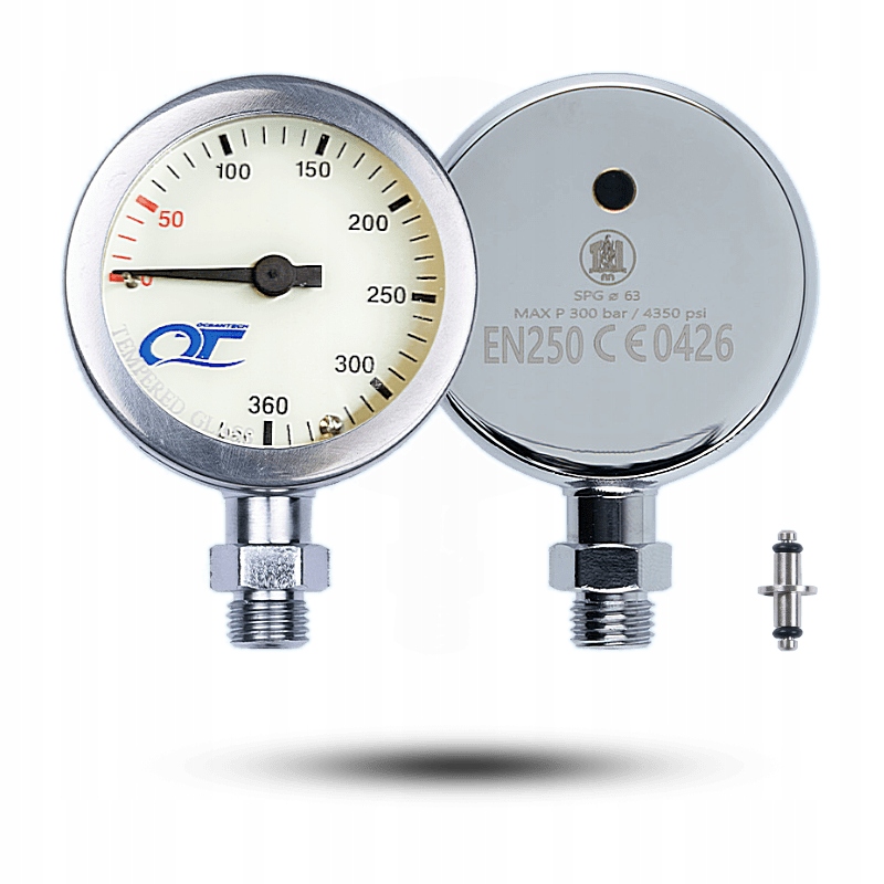 Tlakoměr O'tools 360 bar Spg Tech Gauge velký 63 mm otočný 130039/DC/L