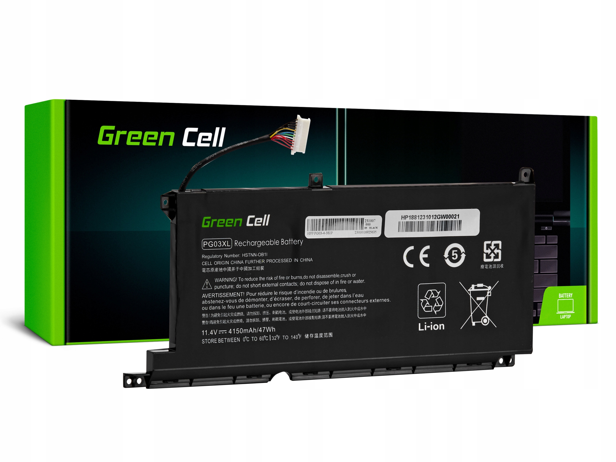 Bateria Green Cell PG03XL L48495-005 do Hp Pavilion 15-EC Gaming 15-DK 16-A