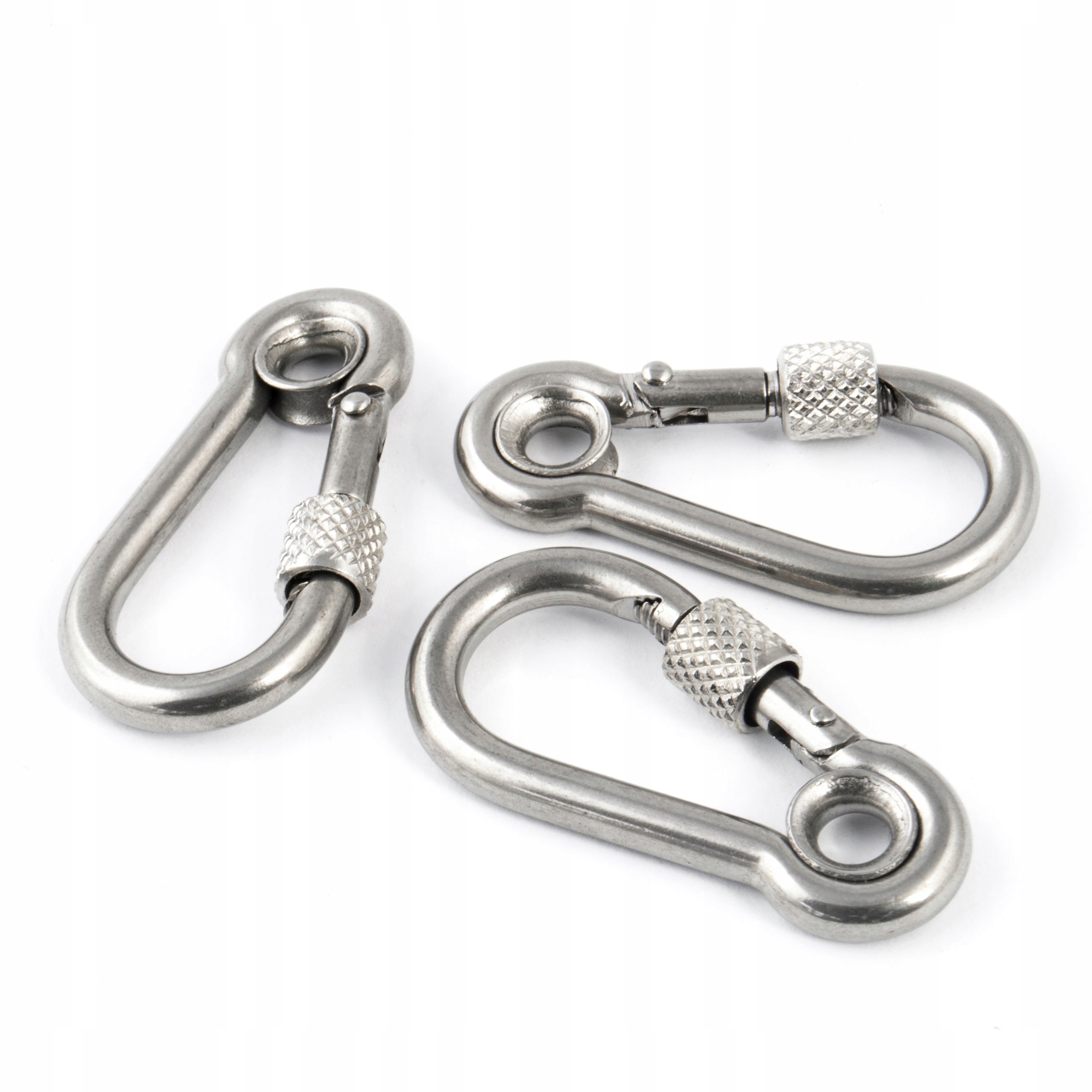 Karabinka Nerezová s kaušou a závitem 8 mm 80 mm 10 Ks.