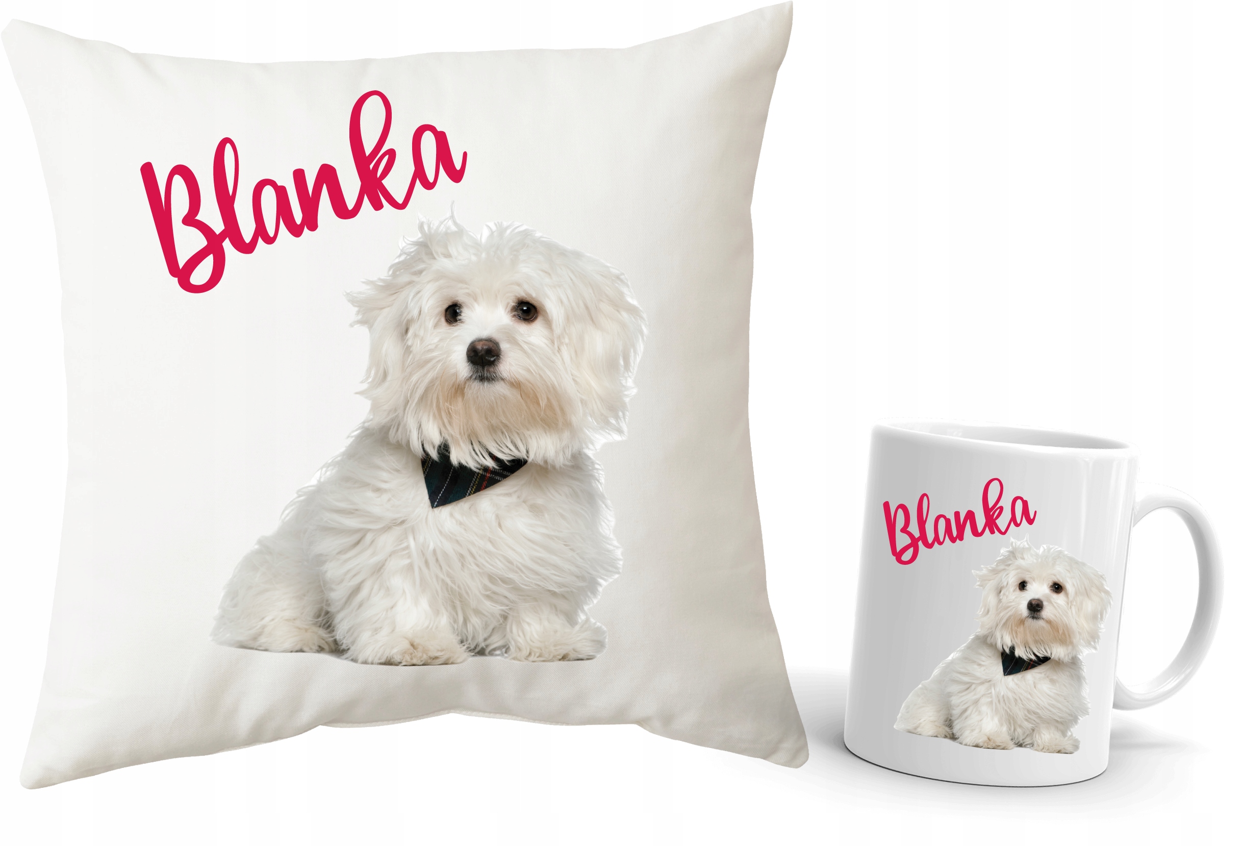 

Poduszka Kubek z Maltańczykiem dowolne imię