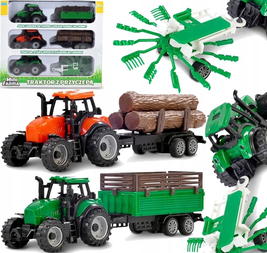 

Zestaw 3 Traktory 3 Maszyny Rolnicze Ruchome ele.