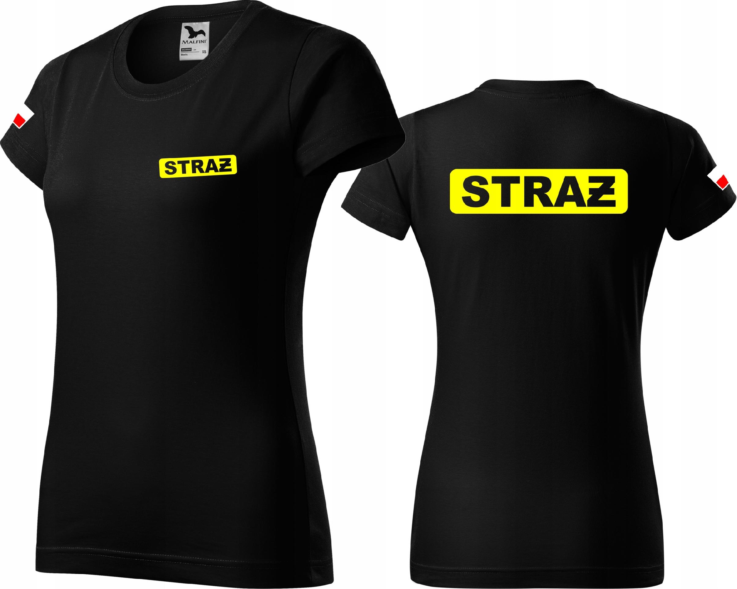 

Koszulka damska nadruk Straż + Flaga Polski r. S