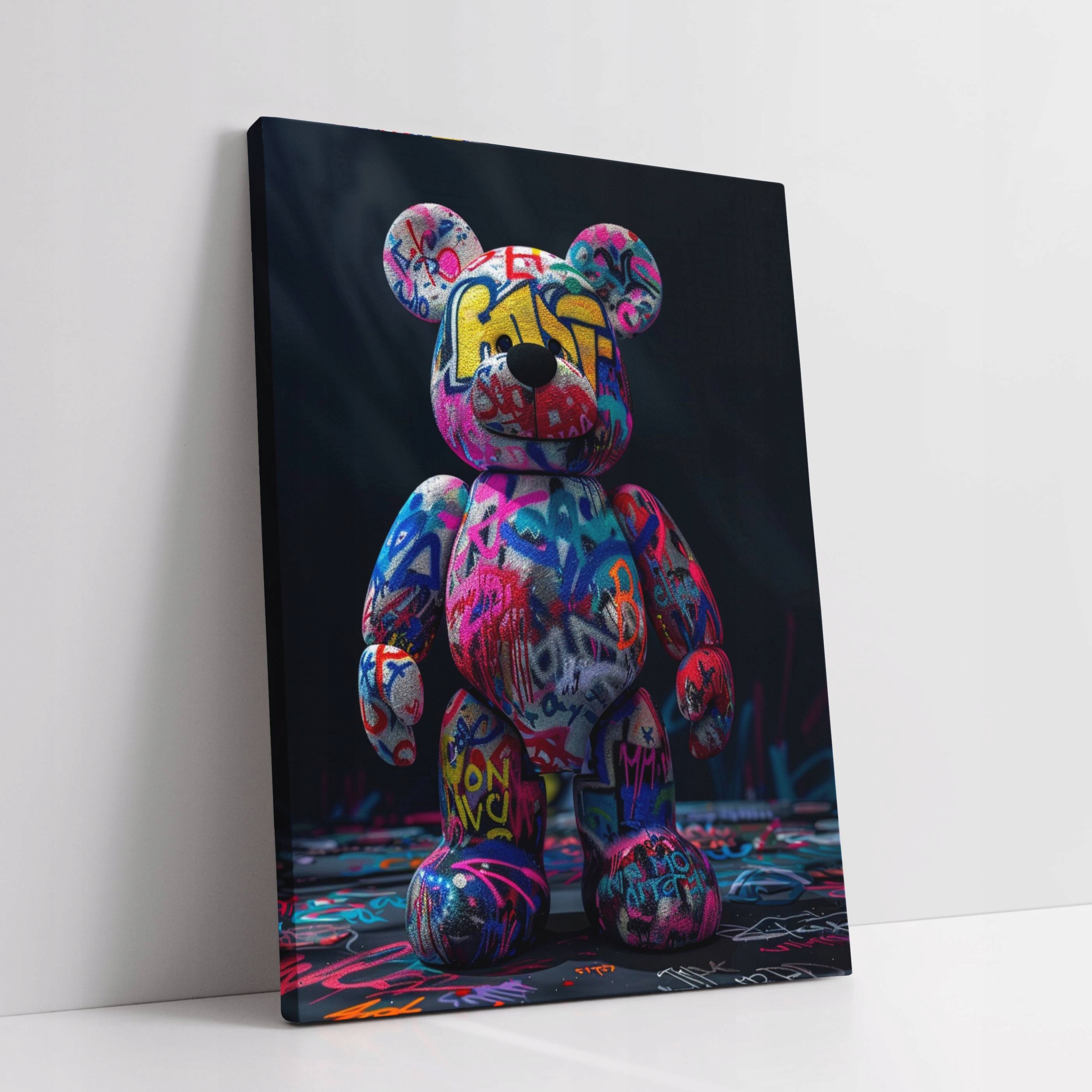 Obraz na plátně Grafitti Medvídek Moderní módní do domu obývacího pokoje 75x100