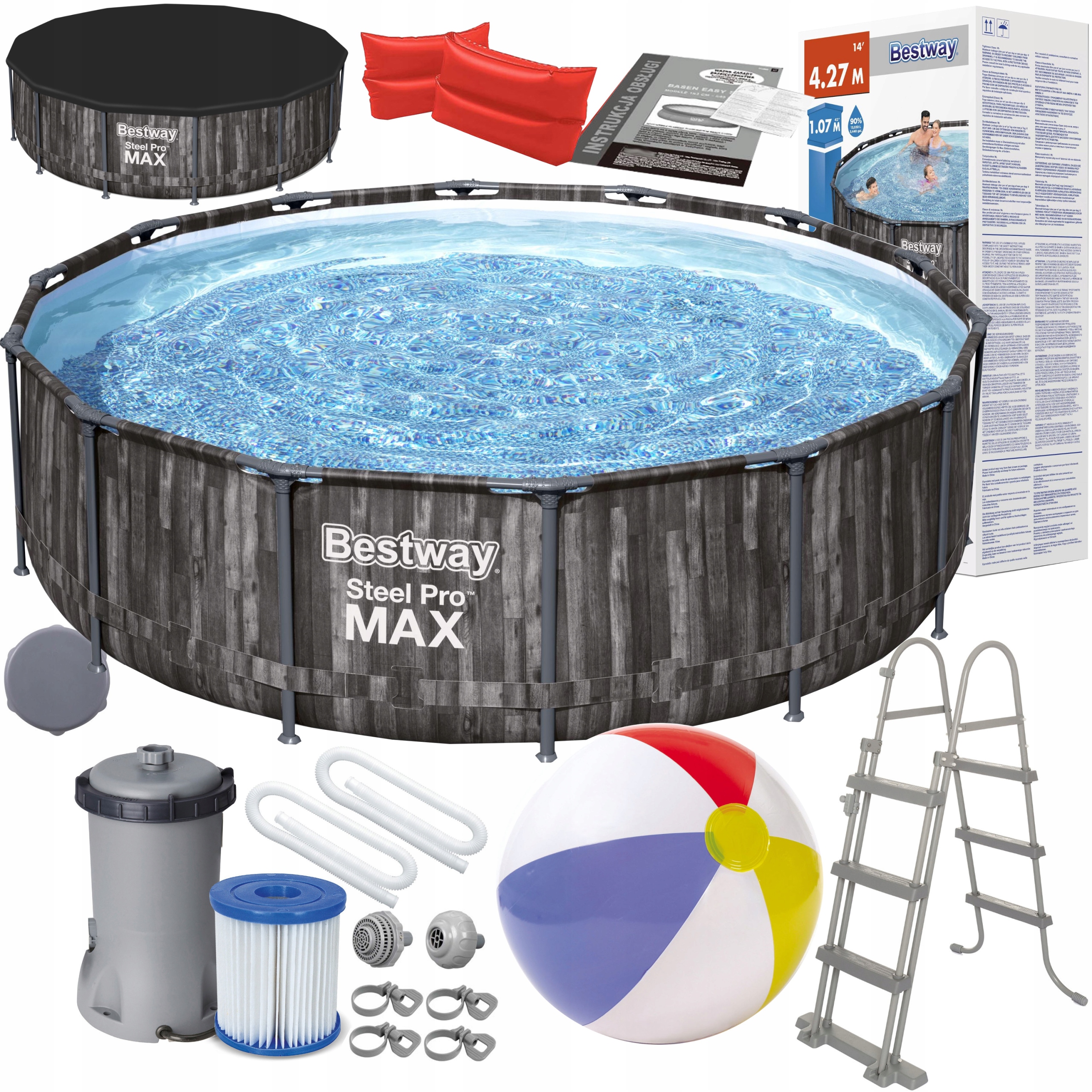 

Bestway 5614Z Basen 10w1 Stelażowy 427x107 cm