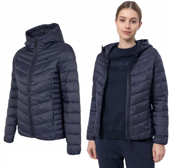 Dámská bunda 4F s kapucí KUDP003 prošívaná S