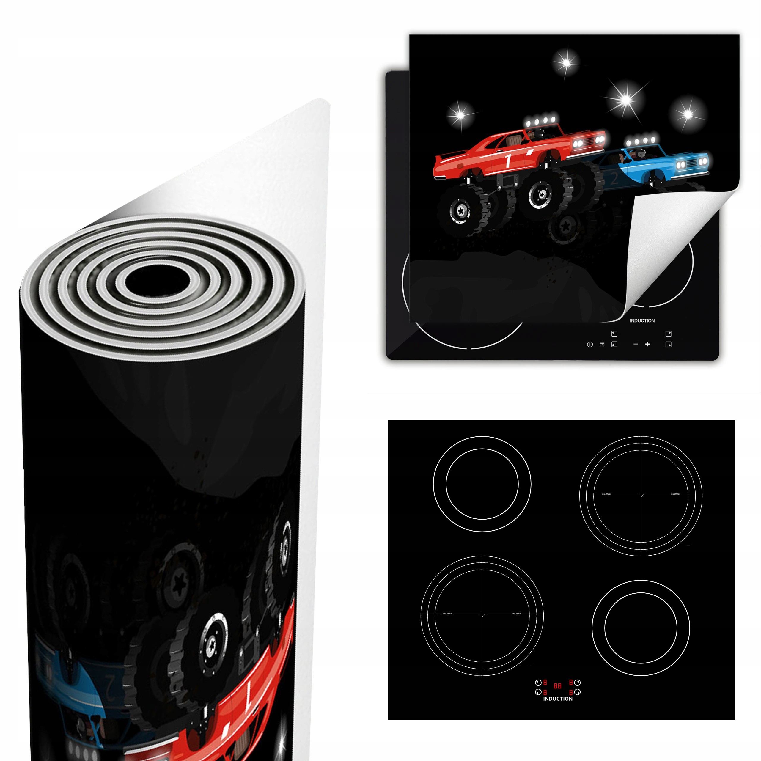 Ochranná Podložka Na Sporák Má Více Místa 60x52, černé auto