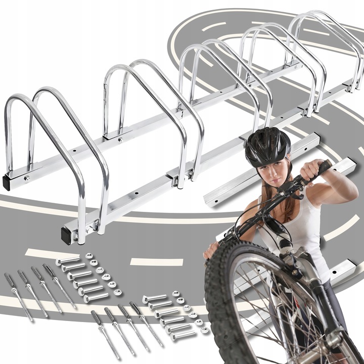 STOJAK NA 4 ROWERY Rowerowy Rower Parking na 4 Stanowiska Uchwyt Ocynk