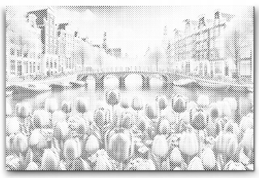 Tečkování Květiny Tulipány Nizozemsko Krajina Most Město Ulice 80x120 cm