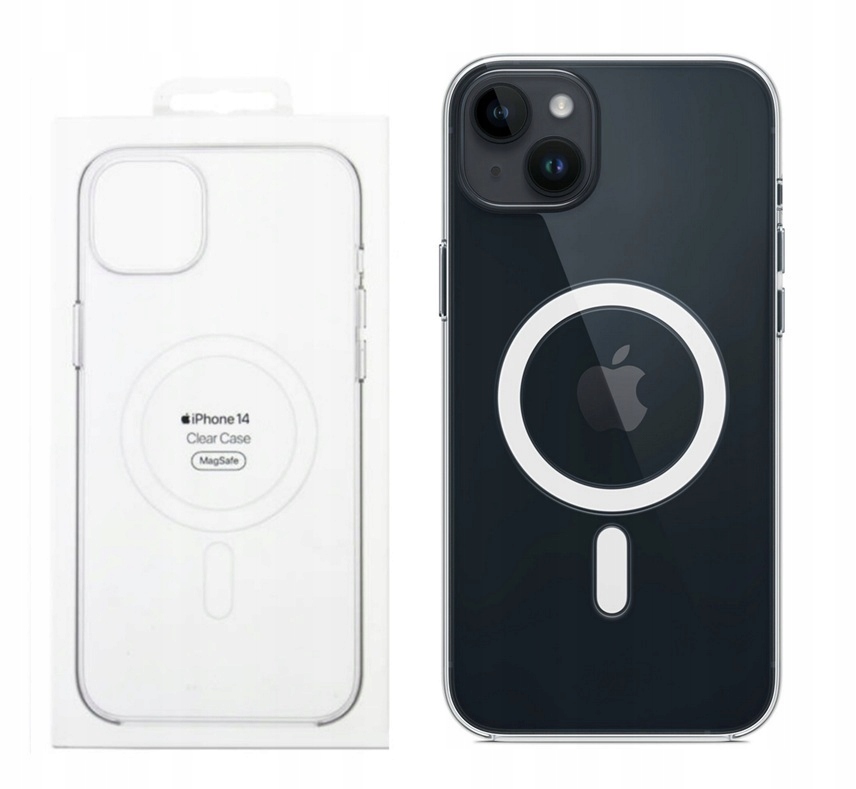 Originální Pouzdro Apple Clear Case Magsafe pro iPhone 15 14 13 Bezbarvé