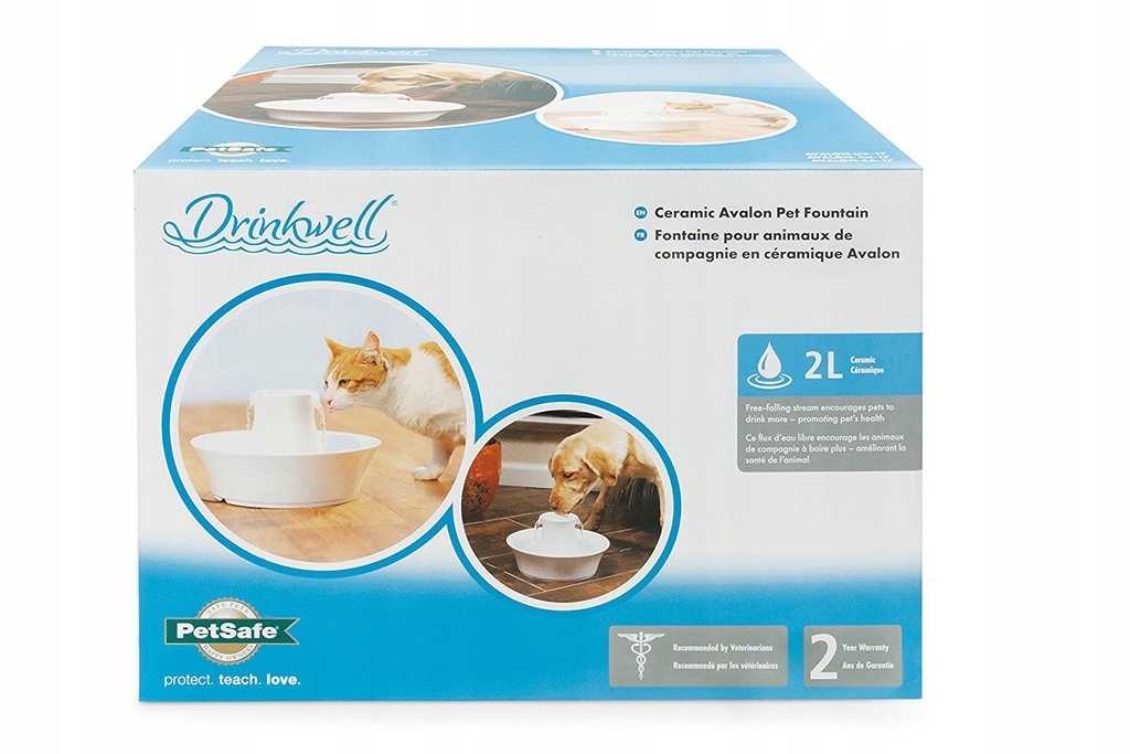 Poidło z fontanną ceramiczna miska PetSafe Avalon 2L fontanna dla kota psa