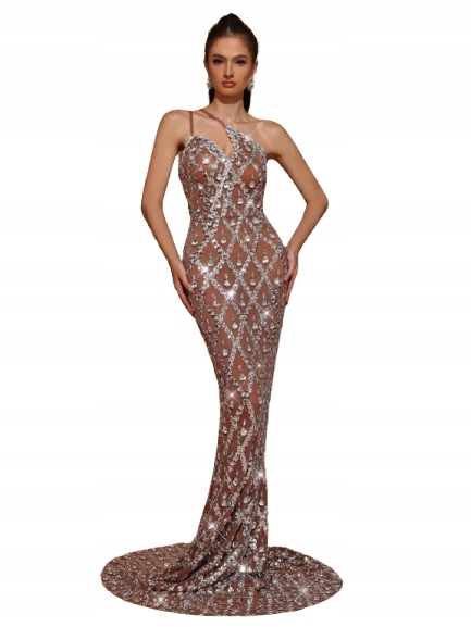 Shein Šaty S Flitry Na Ramínka, Velikost XL, 1 Hl