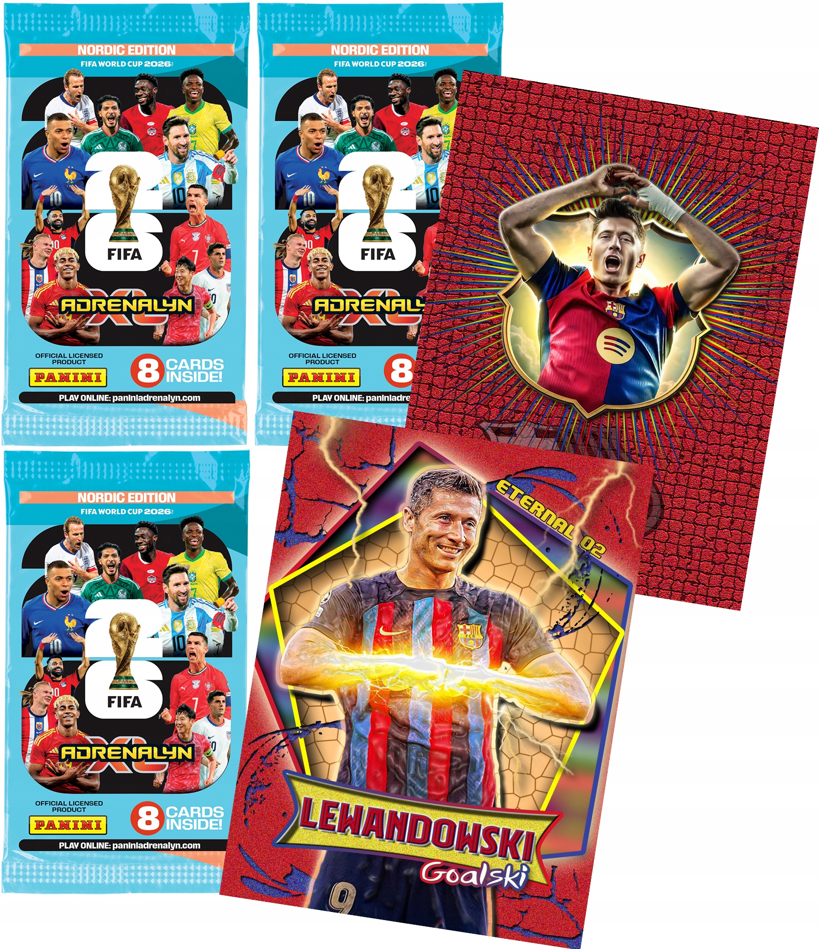saszetki Nordic 24 karty 2026 World Cup panini Lewandowski Eternal