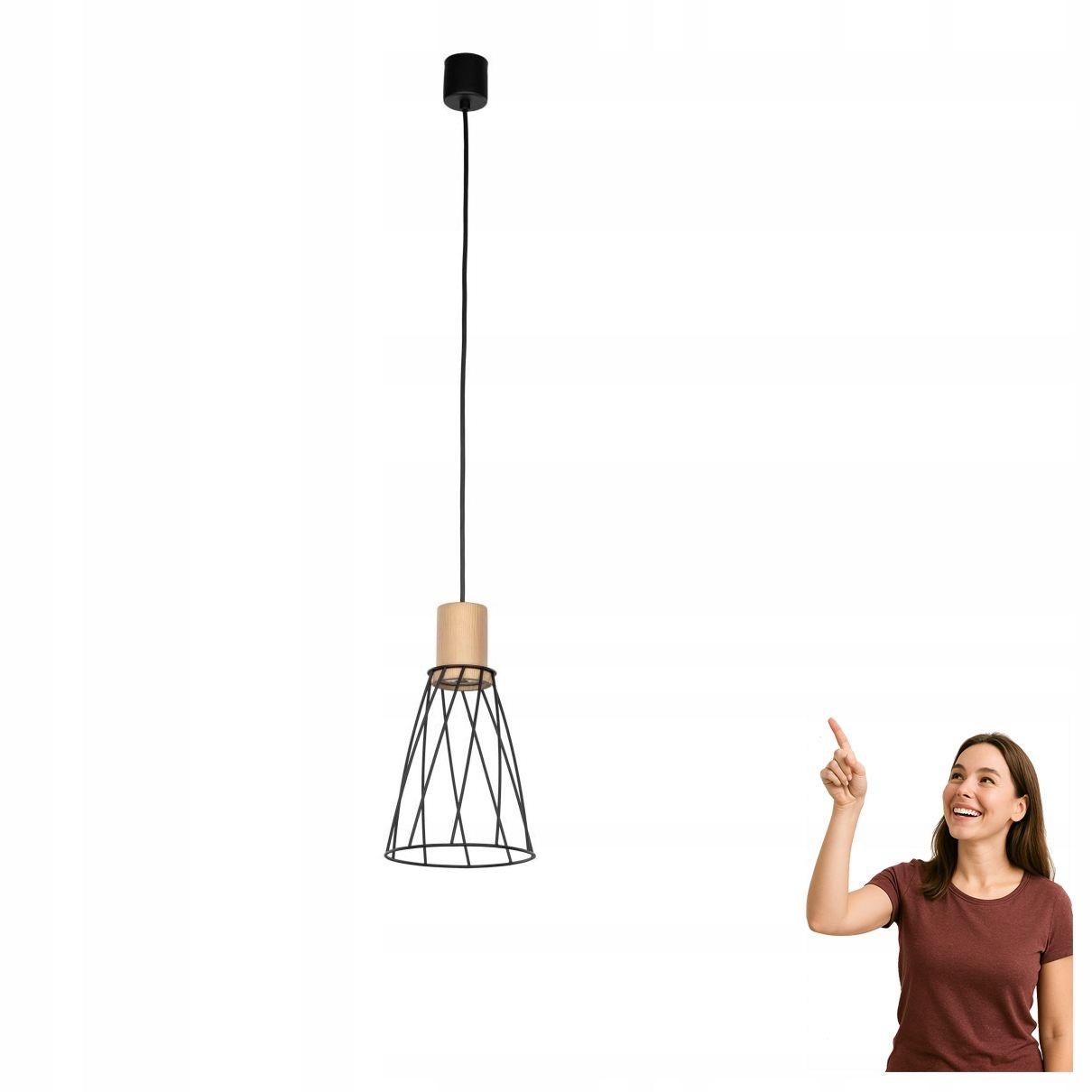 Závěsná lampa Modesto Wood Borovice 10155 Tk Lighting