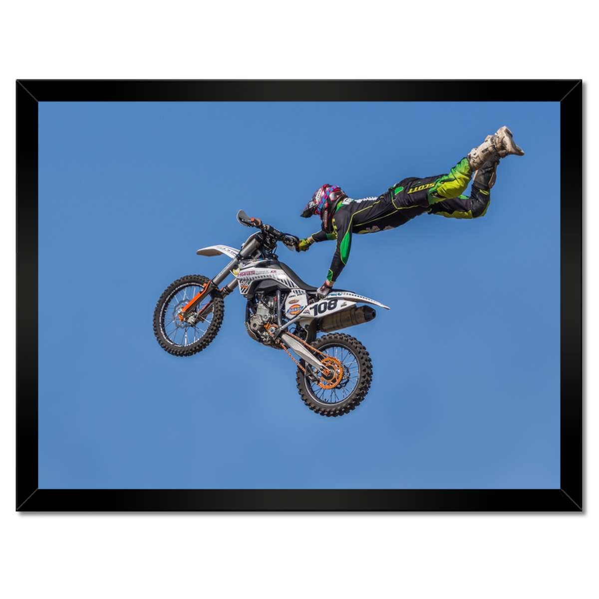 Plakáty v rámu 40x30 Motokrosový skok