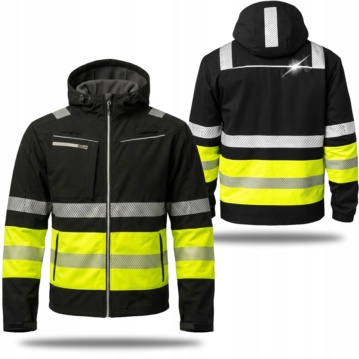 Pracovní Bunda Pánská Mikina Reflexní, Elastická, Výstražná Ripstopová