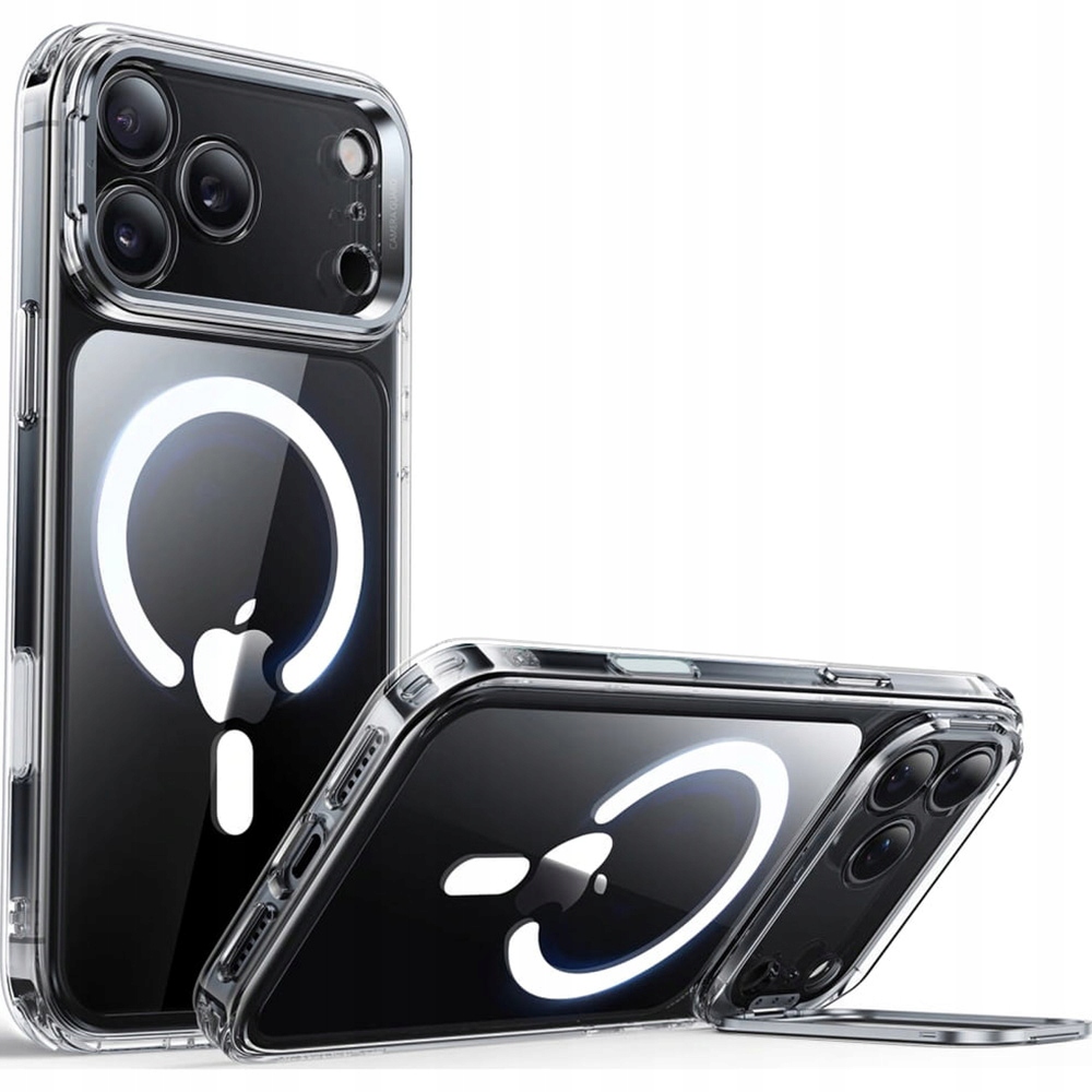 Etui Esr do iPhone 17 Pro do MagSafe mocne ochronne kickstand przezroczyste