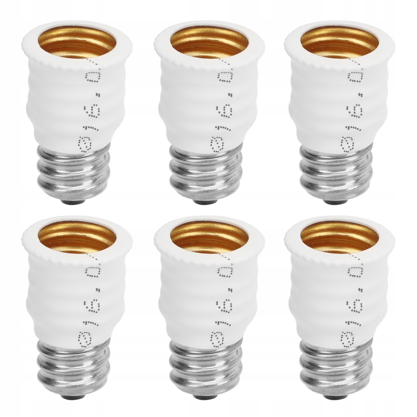 6X E12 Do E14 Adapter Konwerter E14 Do E12 Adapter Żarówki Do Garaży Biały