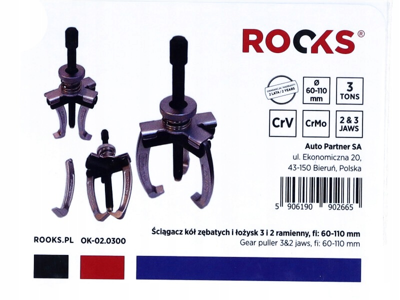 Rooks Sťahovák Kolies A Ložísk 3 A 2 Ramenné, FI:60-110 MM