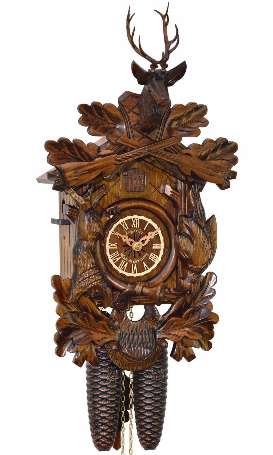Zegar wiszący z kukułką Engstler 732.8-WA4 24x48 cm wagowy, 8-dniowy