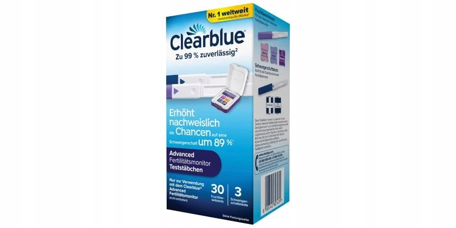 Clearblue Paski testowe do monitorowania płodności 30 owulacyjne +3 ciążowe