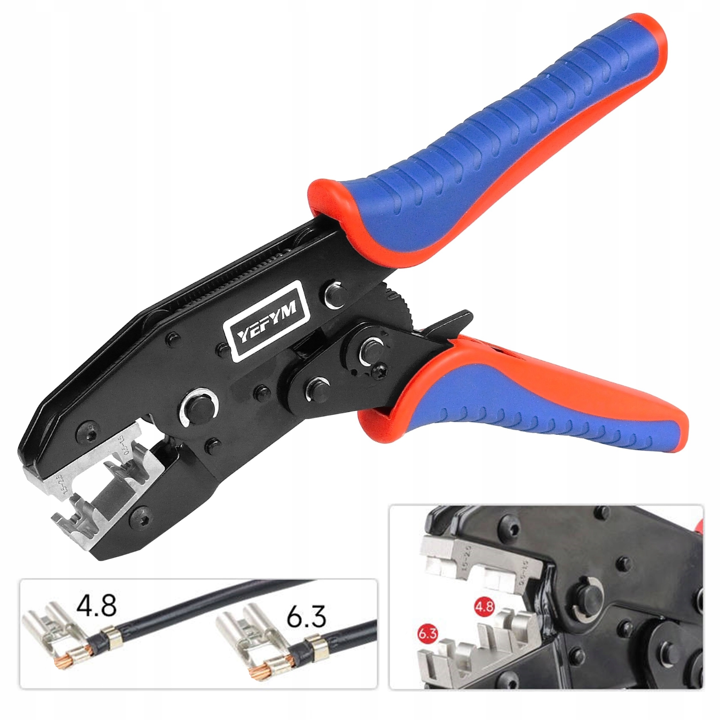 Szczypce do zaciskania konektorów kątowych 0,5-1 mm2