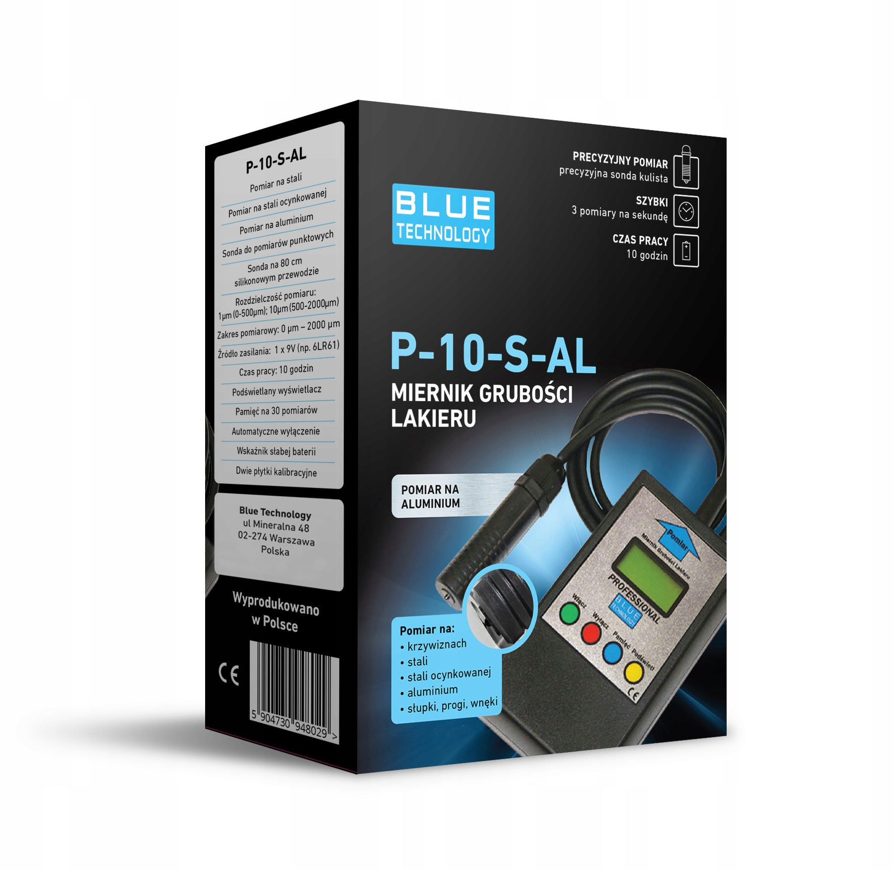 

Miernik grubości lakieru czujnik tester P-10-S-AL