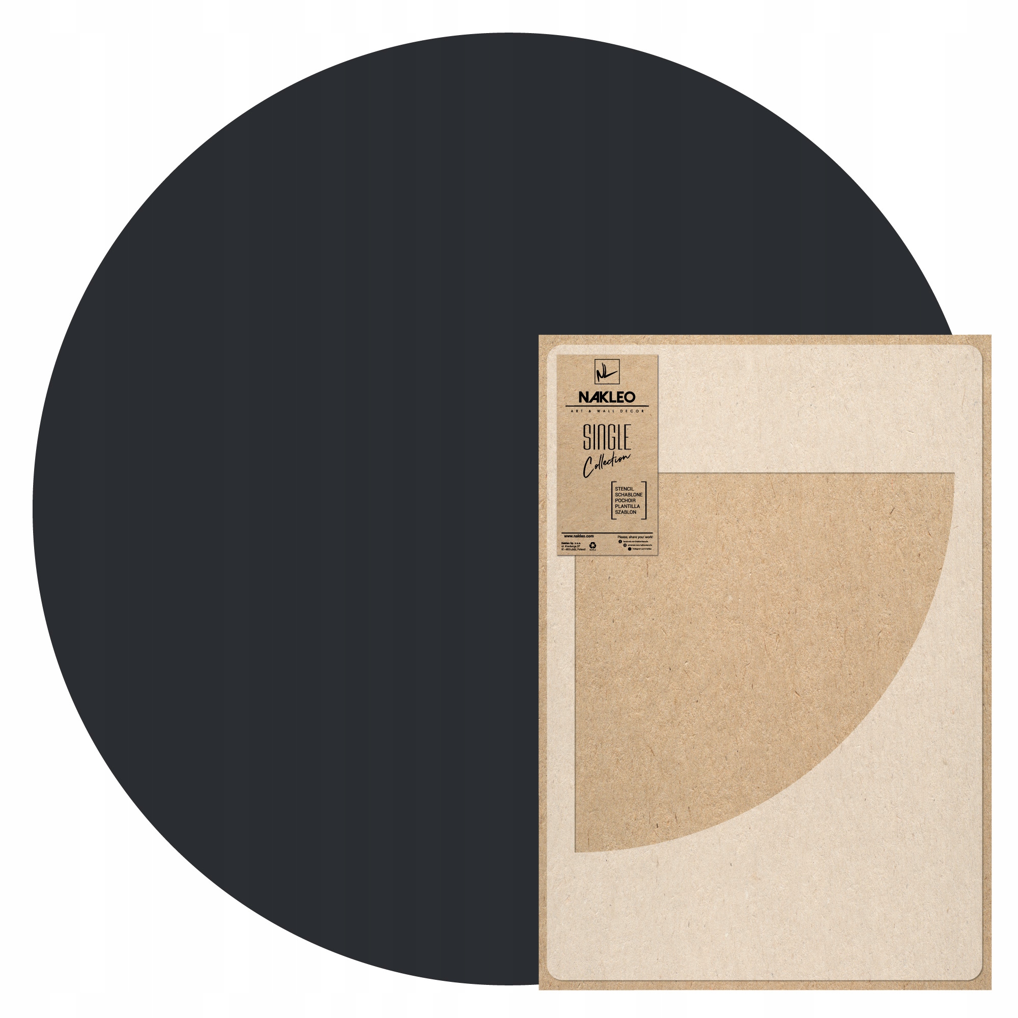 Malířská šablona Kolo Kruh XL průměr 112 cm pro omítky Opakovaně Použitelný Omítka Beton