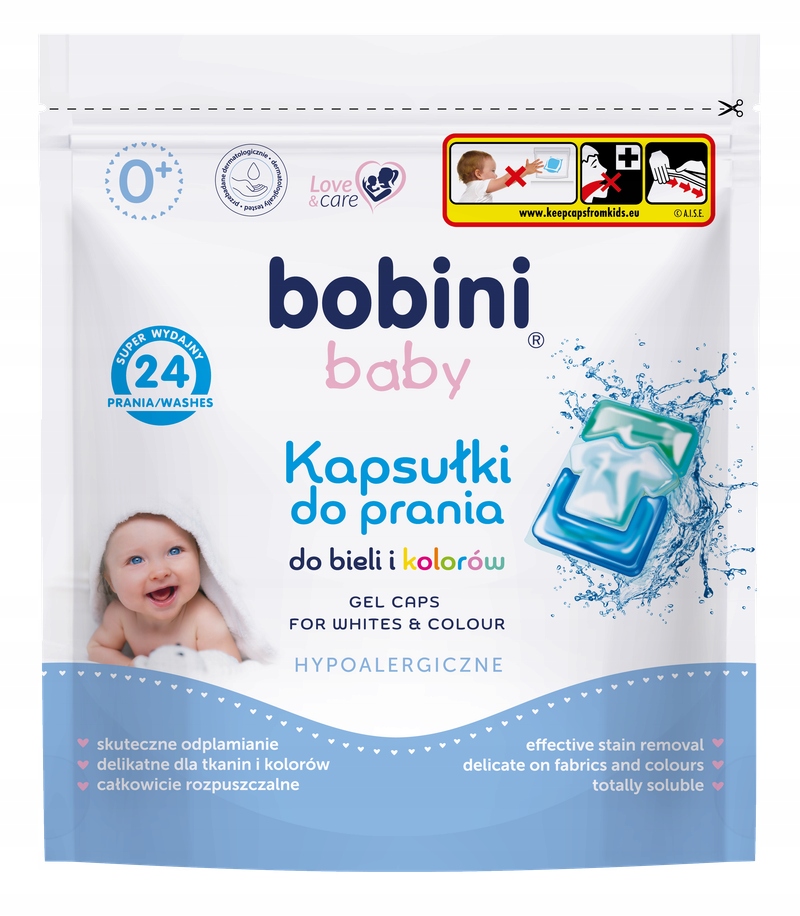 Levně Kapsle na praní Bobini Baby 24 ks