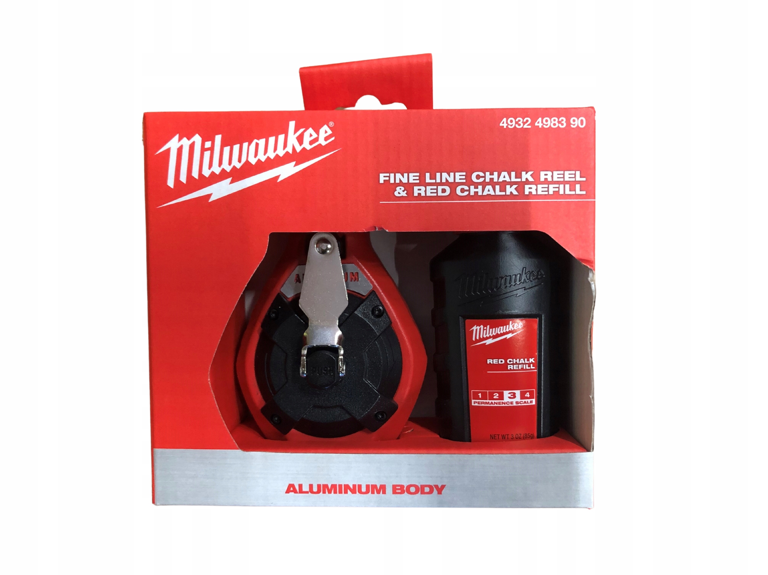 Traťová šňůra tenká křída červená Milwaukee 4932498390