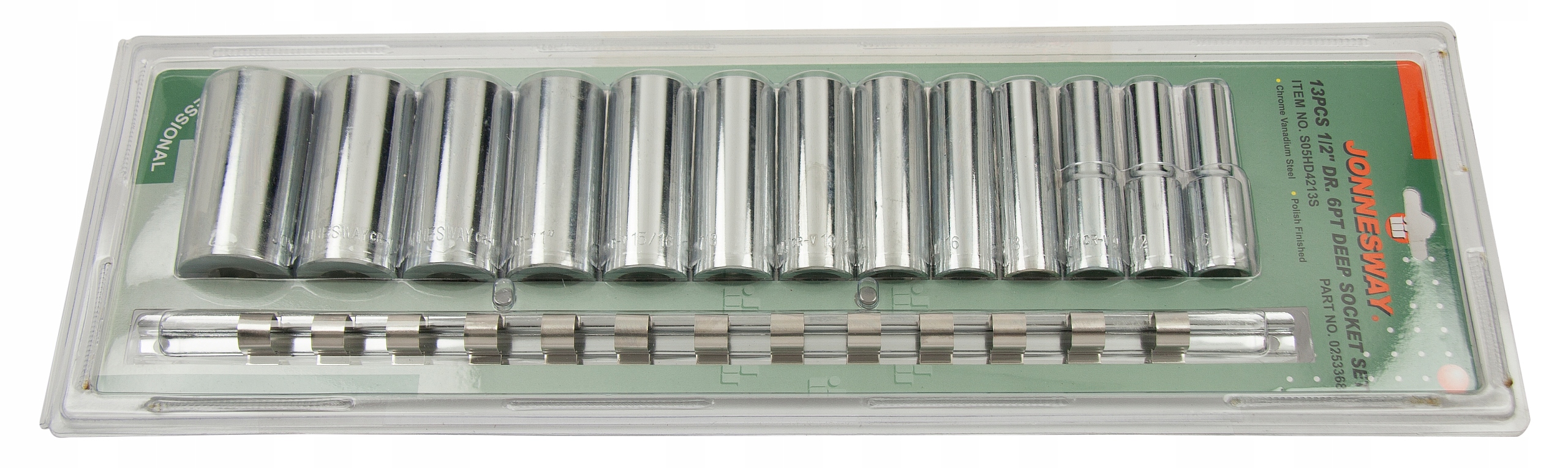 Zestaw nasadek calowych długich 1/2" 6-kątnych JONNESWAY S05HD4213S