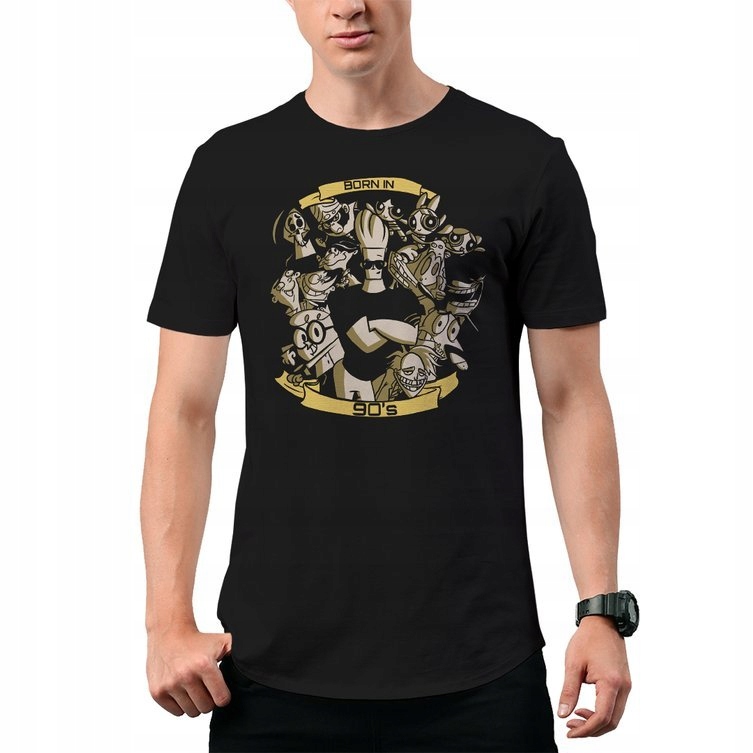 

Koszulka T-Shirt Born In 90s Stare Kreskówki 2XL