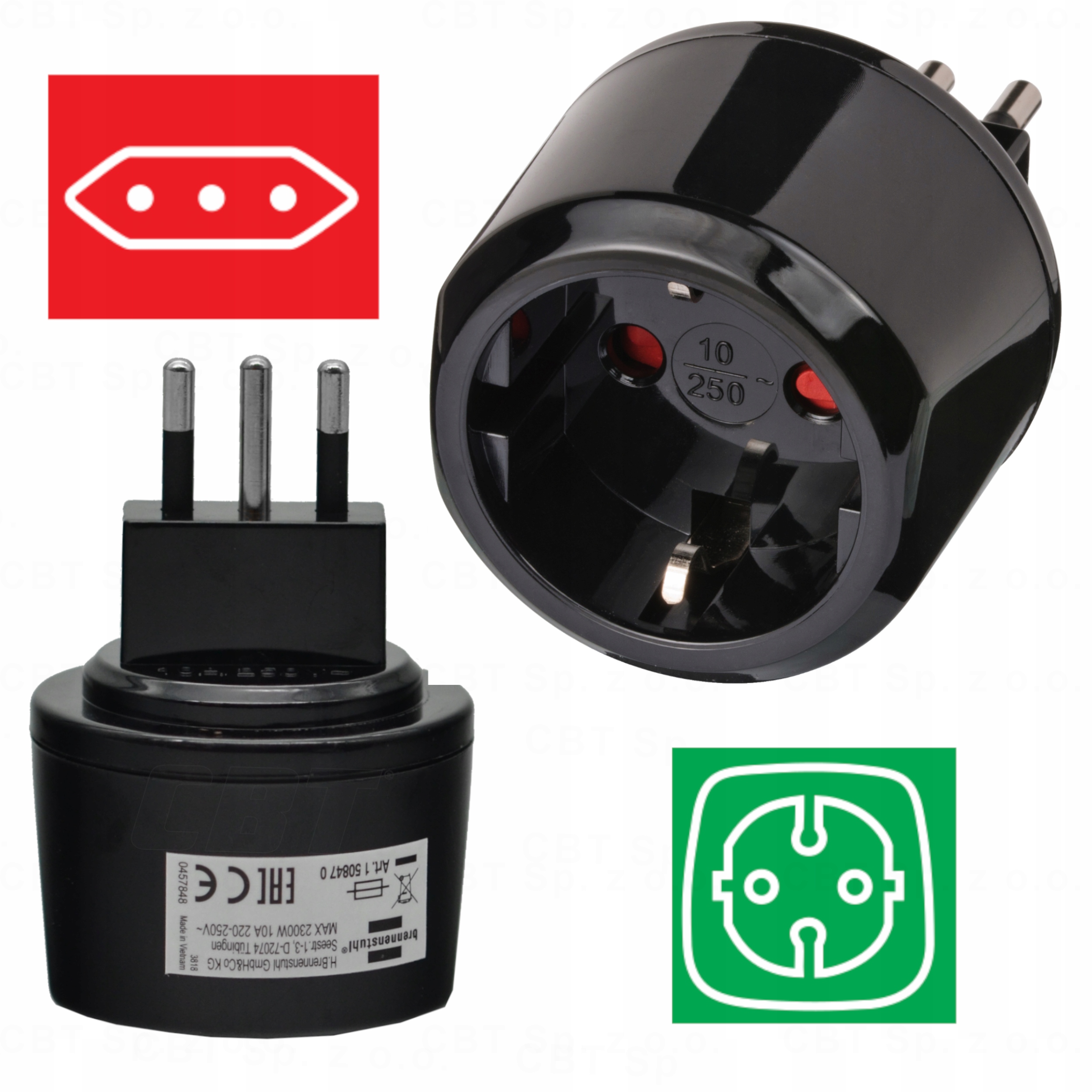 

Adapter Podróżny Polska Malediwy Włochy Chile