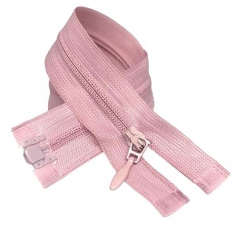 Zamek kryty rozdzielczy pudrowy różowy 30cm