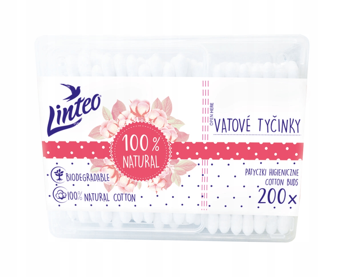 

Linteo Patyczki Papierowe Pudełko 200 Sztuk