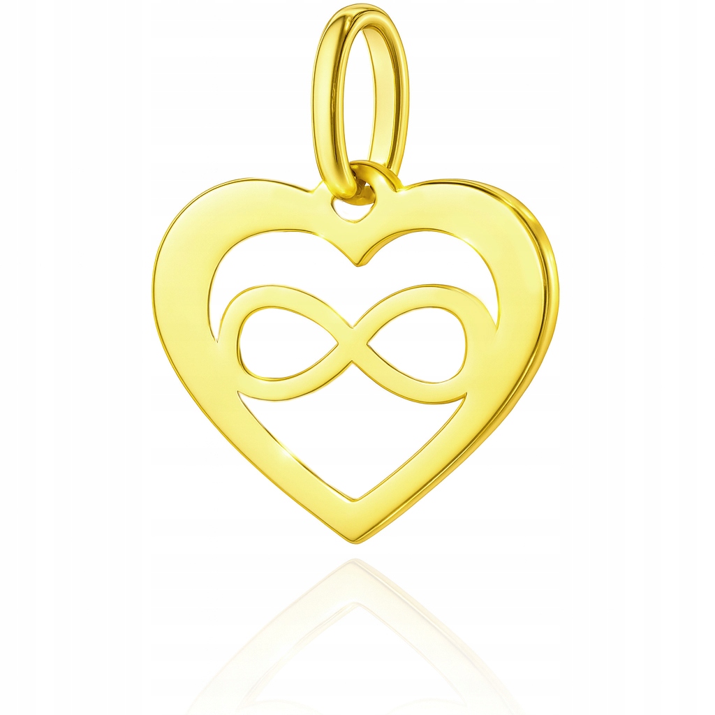 Zlatý přívěsek nekonečno v srdci na řetízek Pr. 585