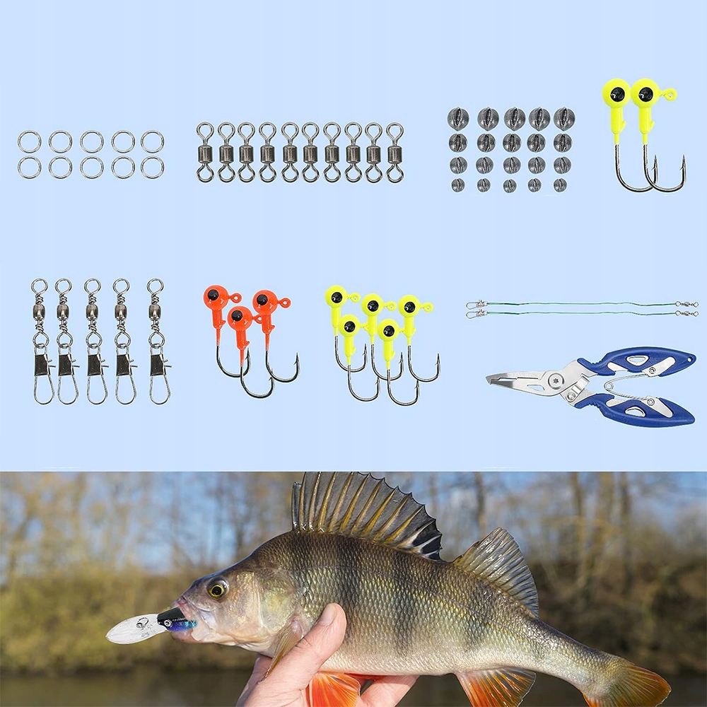 Zestaw przynęt i haczyków na ryby Marka inna