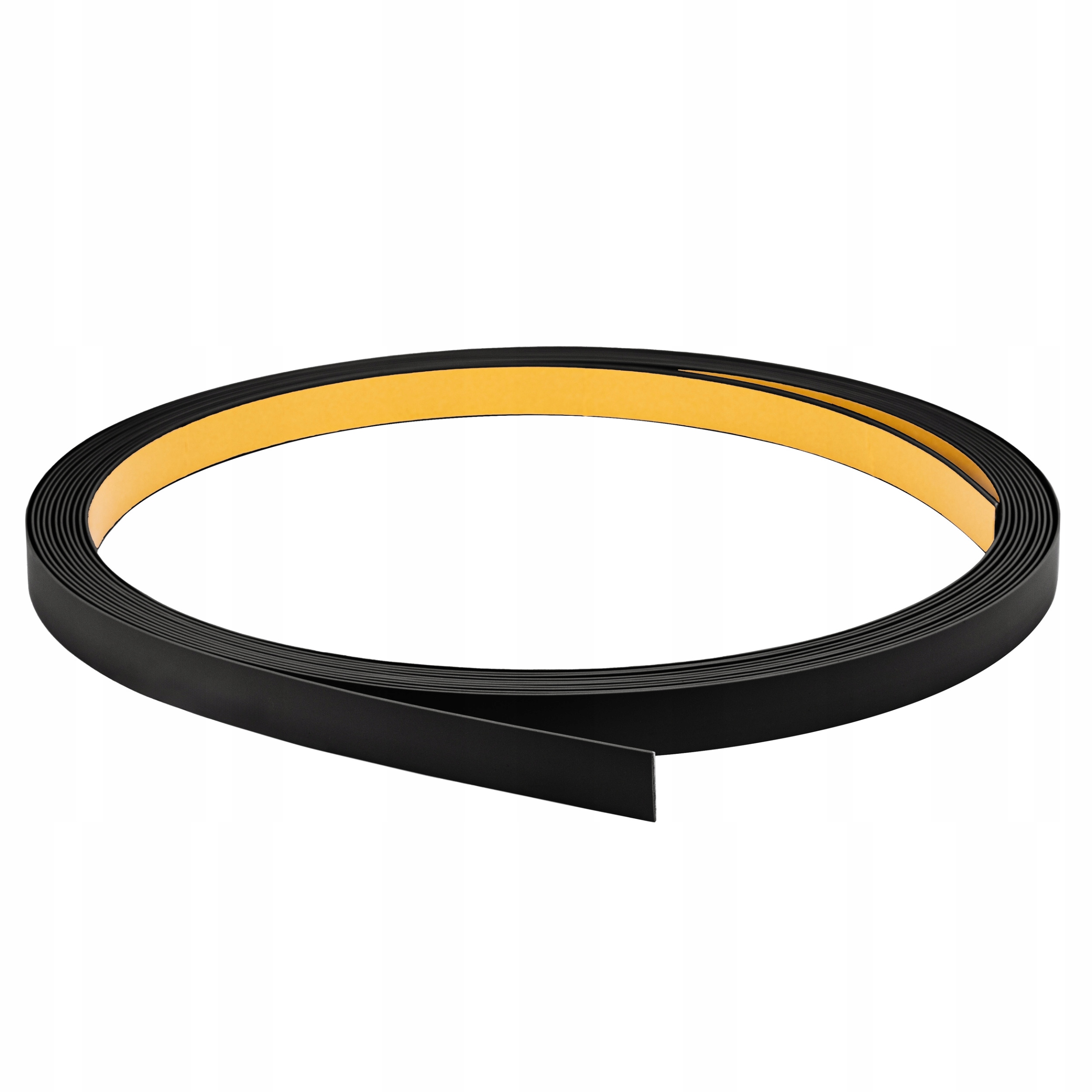 Samolepicí nástěnné lamely, Pvc plochá tyč, černá 10 m 40 mm