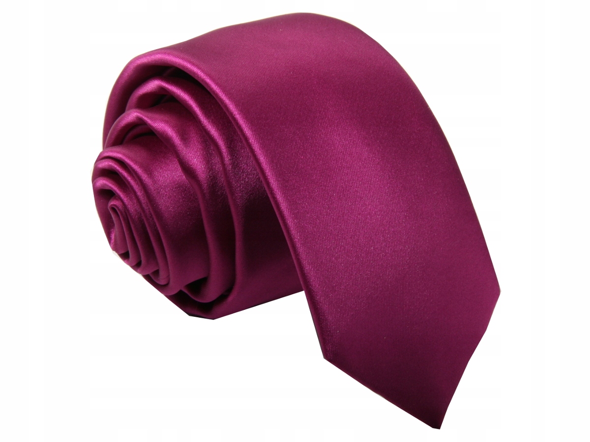 KRAWAT GŁADKI CIEMNY FIOLET