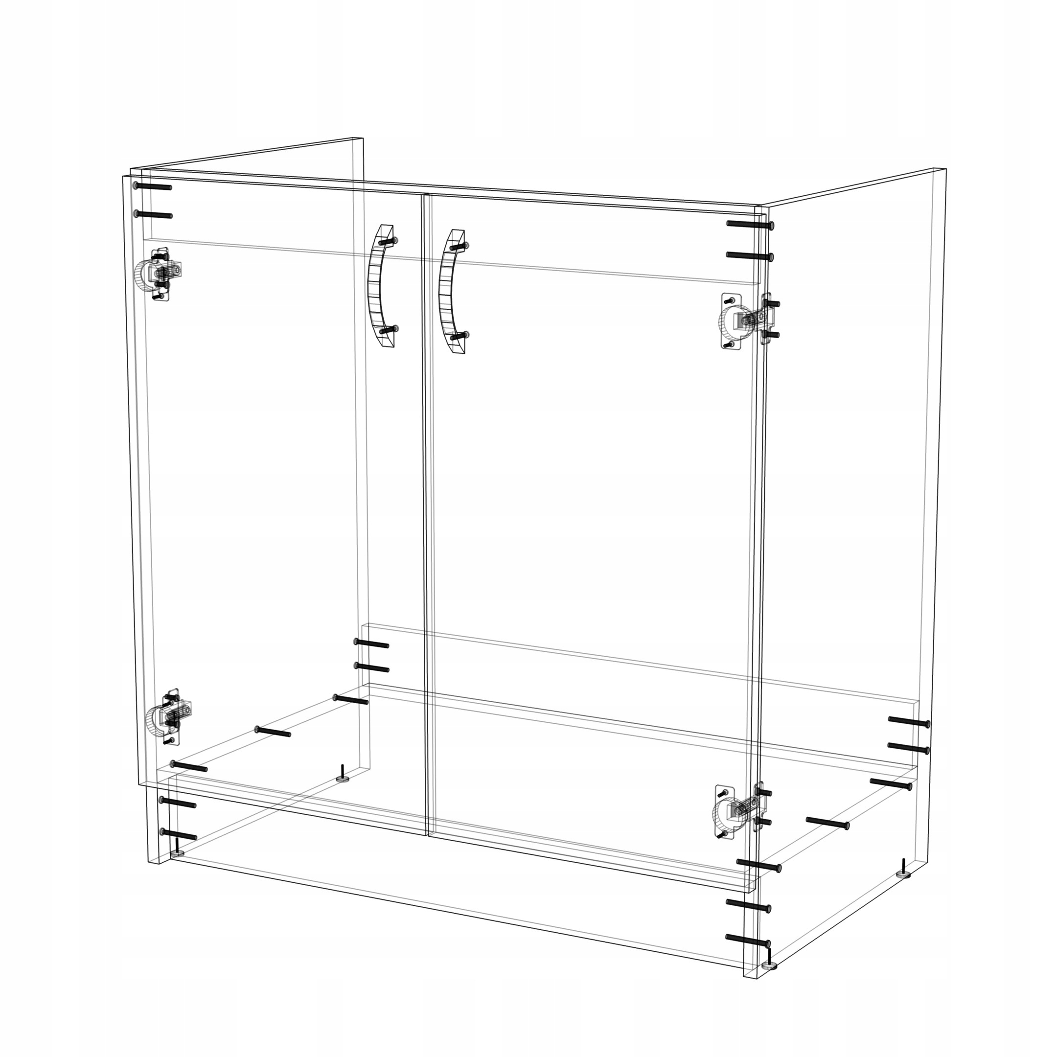 ED ECON biały b_S80ZL_2F szafka kuchenna pod zlew Marka Banach Wnętrza