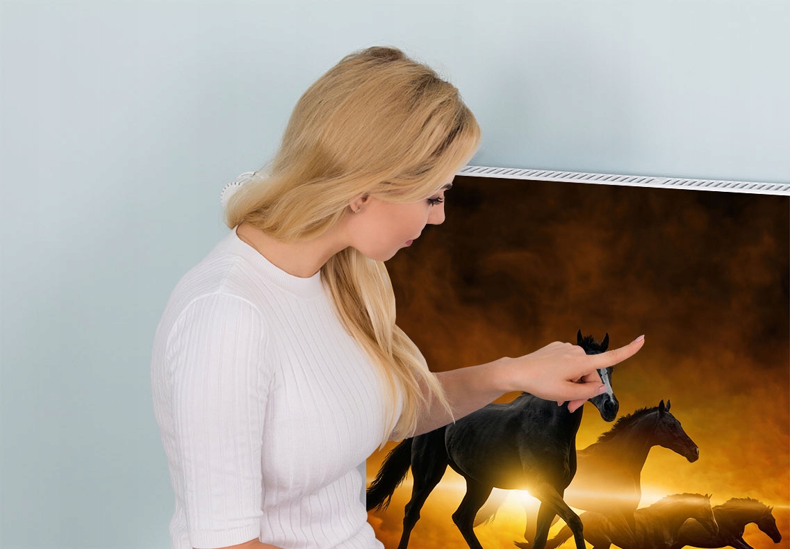 MAGNETYCZNA OSŁONA NA KALORYFER 60x60 KONIE FOTOTAPETA Grubość materiału 1 mm