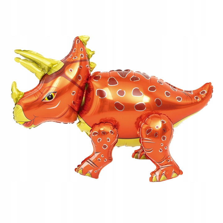

Balon foliowy 3D triceratops czerwony Dinozaury