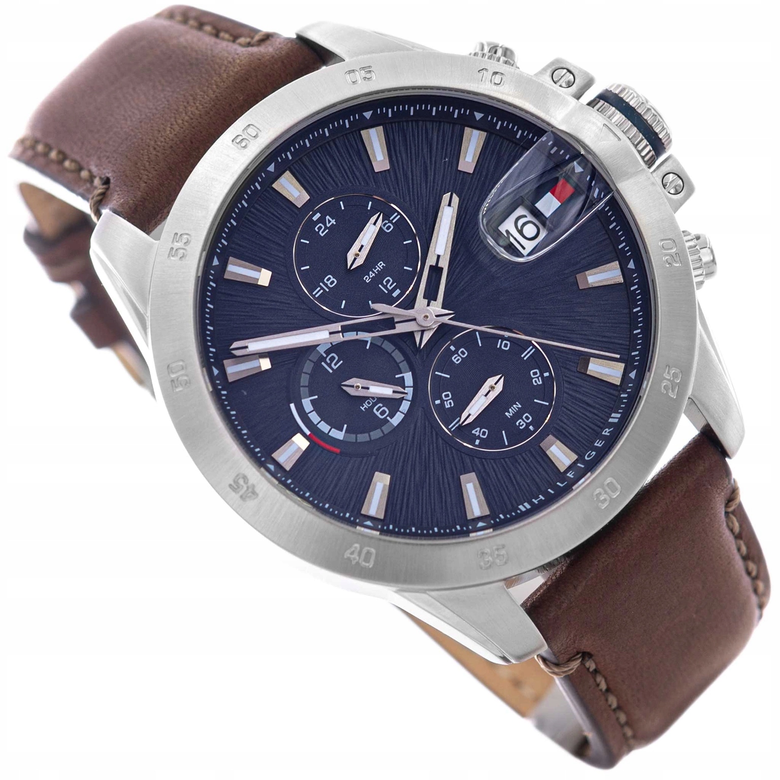 Pánské Hodinky Tommy Hilfiger 1792195 Jameson Hnědé S Řemínkem S Datumovkou