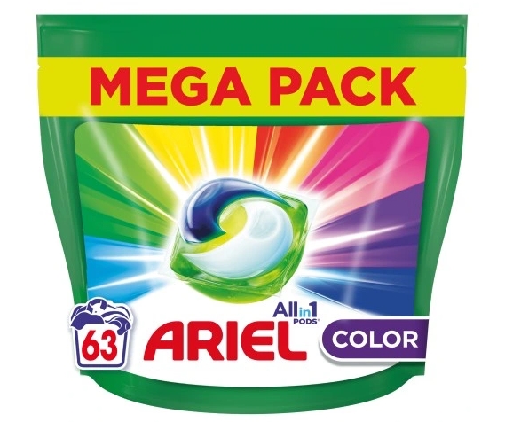 Levně Ariel All in 1 Kapsle na barvu, 63 kusů