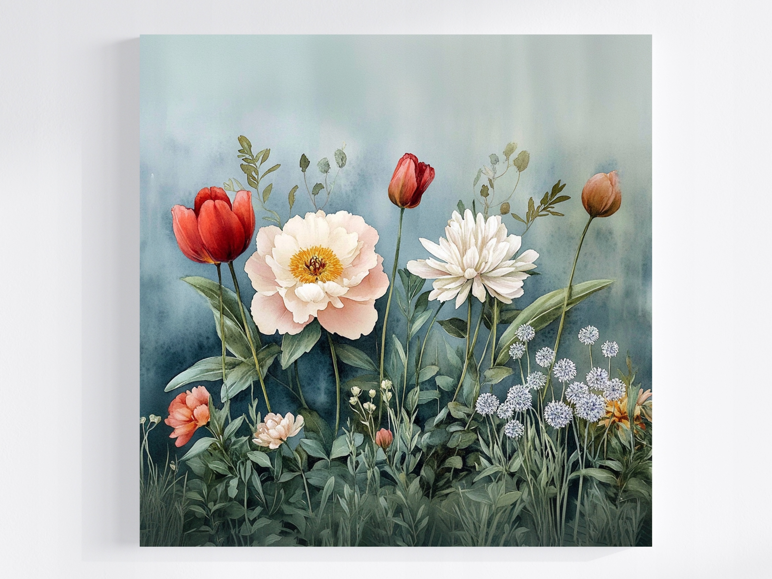 Obraz Na Plátně Canvas Příroda Jaro Zahrada Louka Květiny Růže Tulipán 60x60
