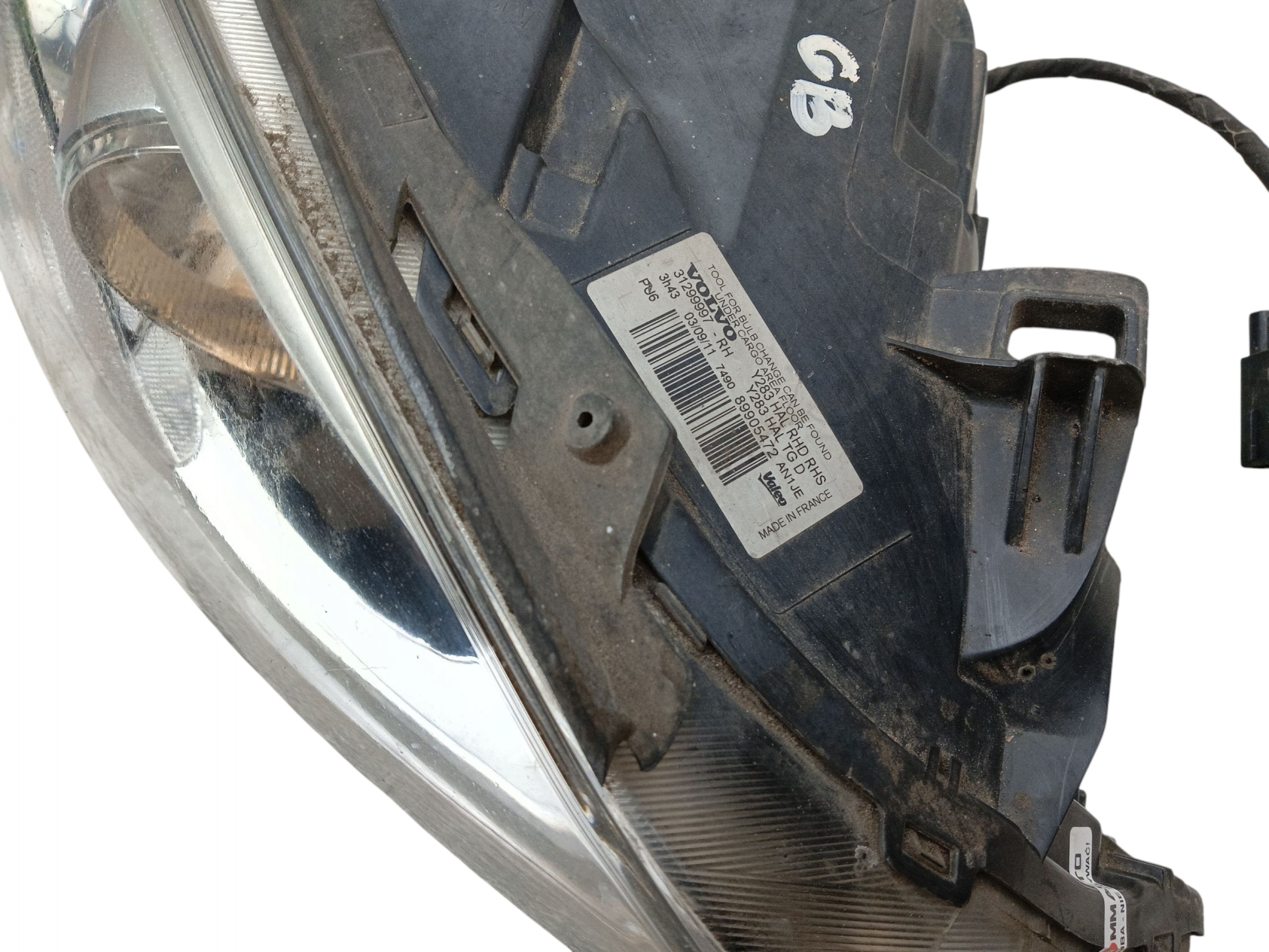 light REFLEKTOR right front VOLVO V60 and (2010-2013) 31299997 UK ANGLIK