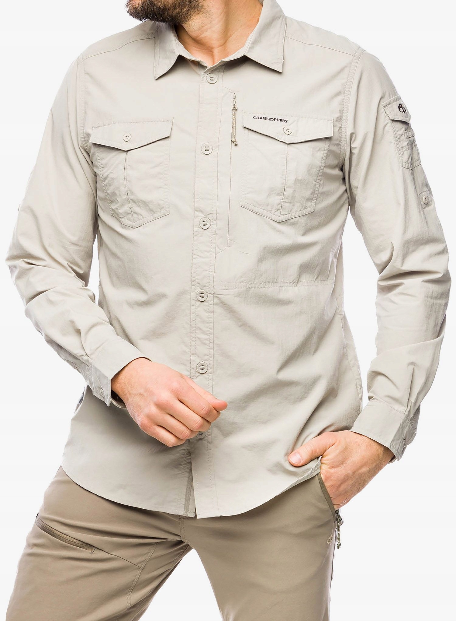 Cestovní košile Craghoppers NosiLife Adventure Ls III parchment XL