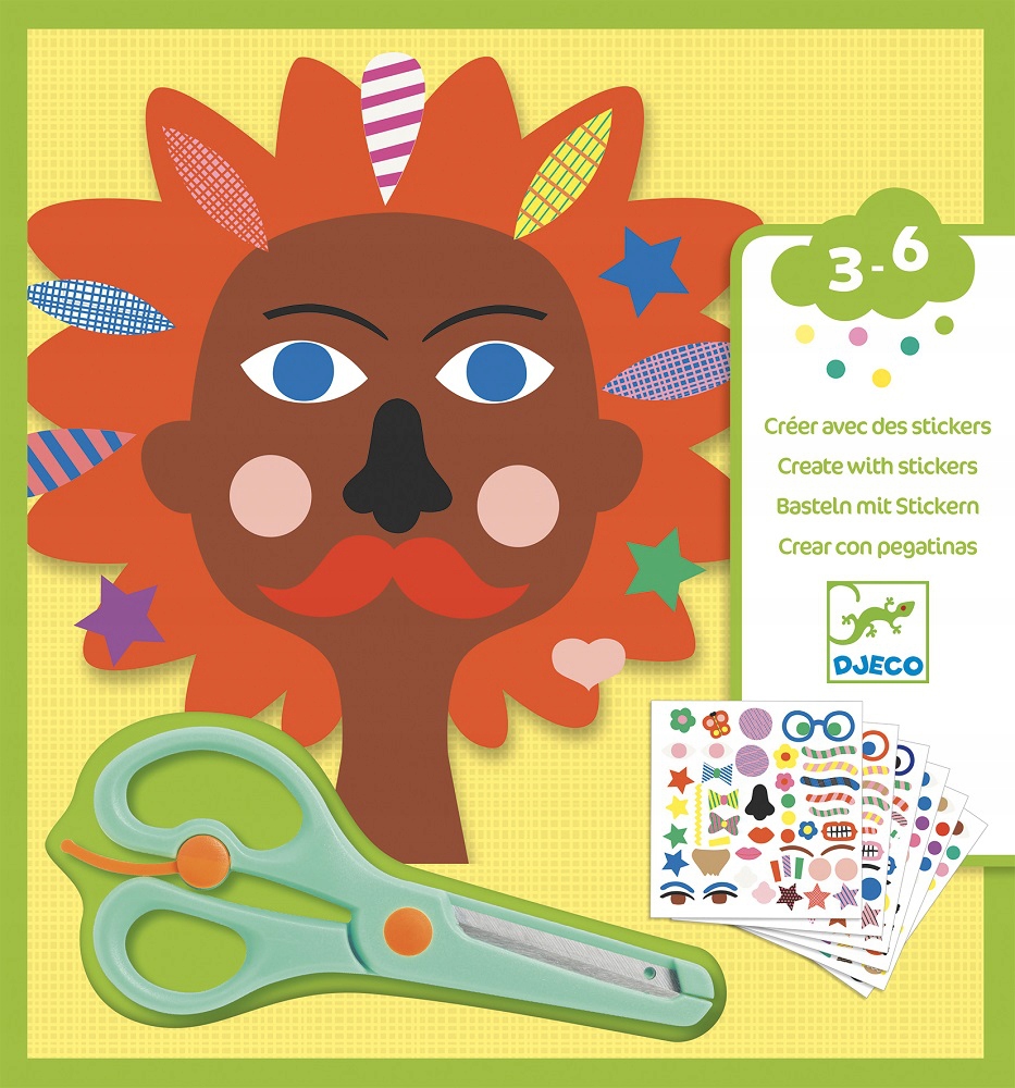 

Fryzjer zestaw artystyczny z naklejkami Djeco 3+