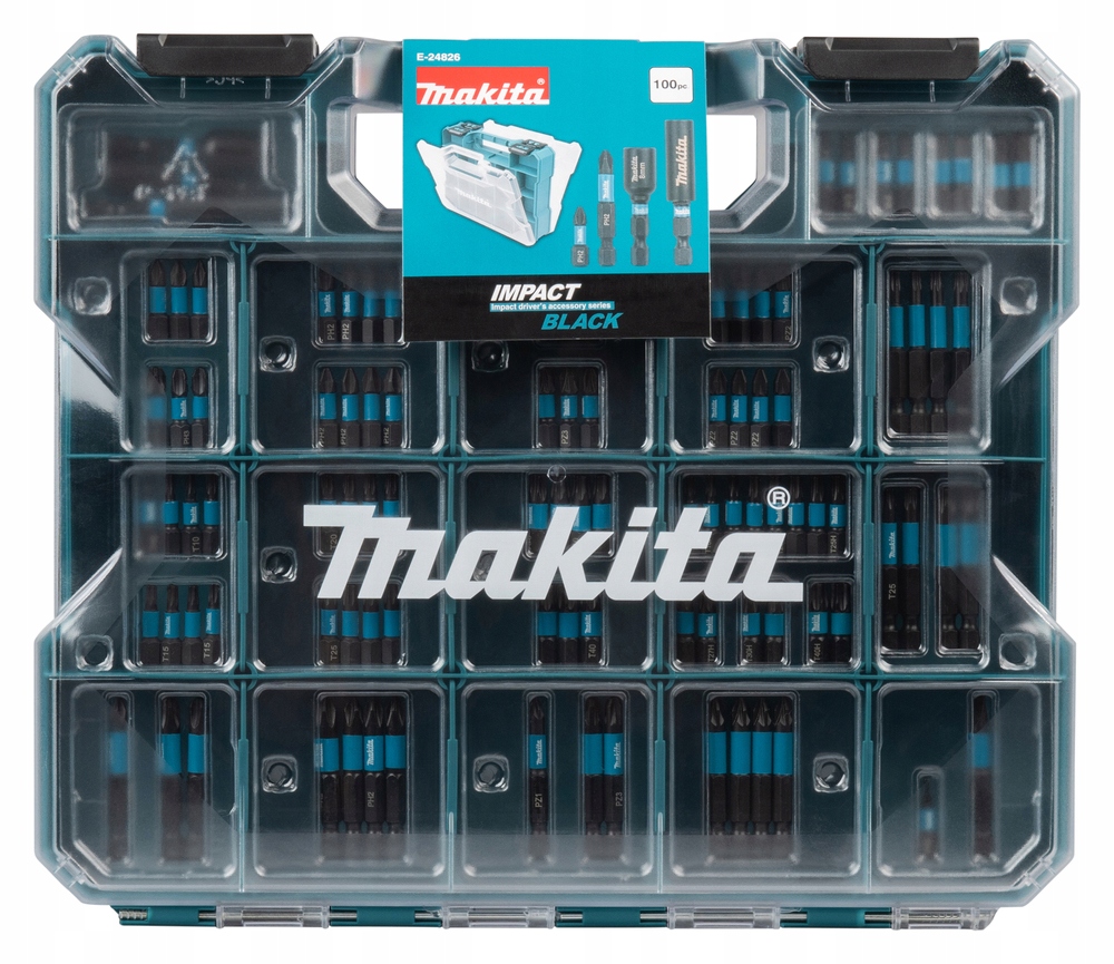 Makita E-24826 Zestaw 100 szt. końcówek wkrętakowych i nasadek