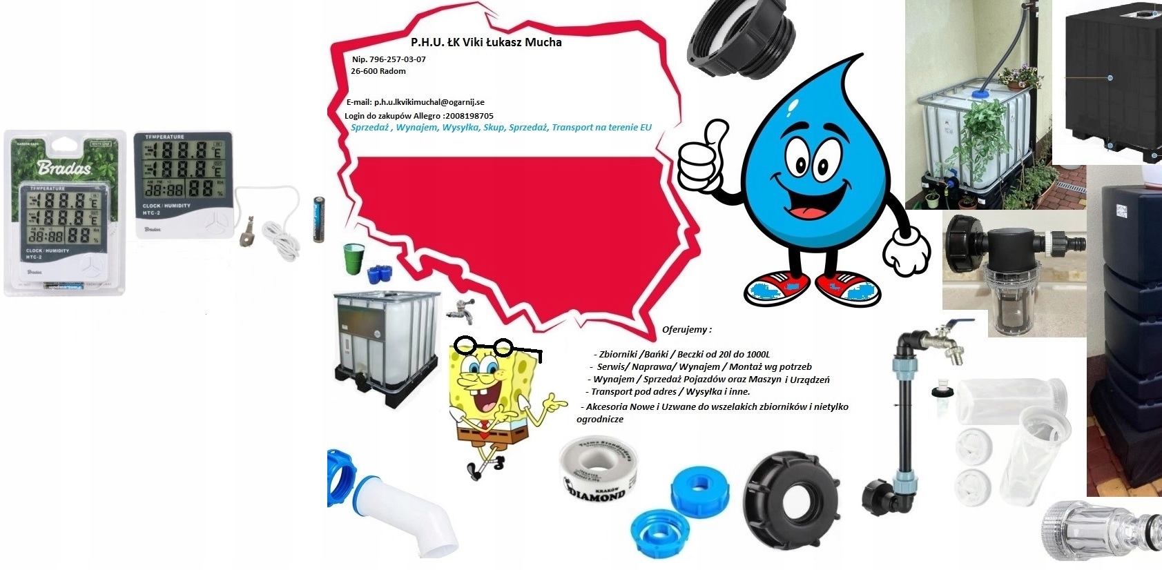 Stacja pogody Bradas White Line Elektroniczna