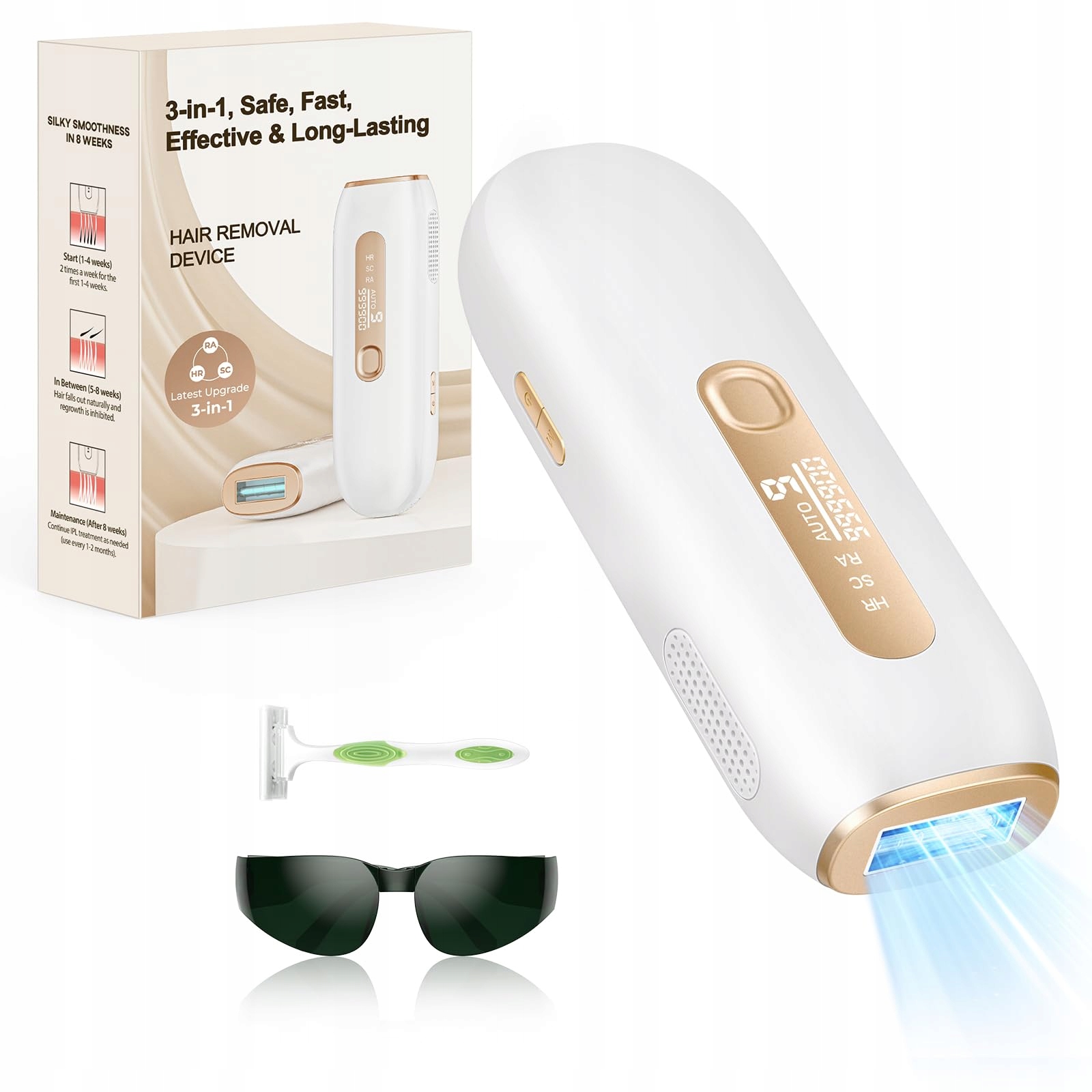 Ipl epilátor Na Vlasy Obličeje A Těla Bikini Depilace Glattol